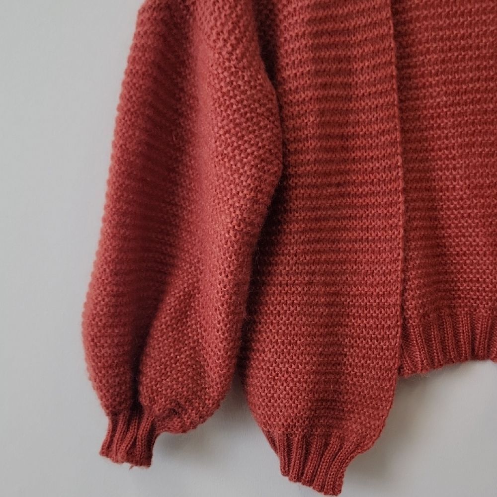 Cozy Rust Open-Front Cardigan - Picture 4 of 12